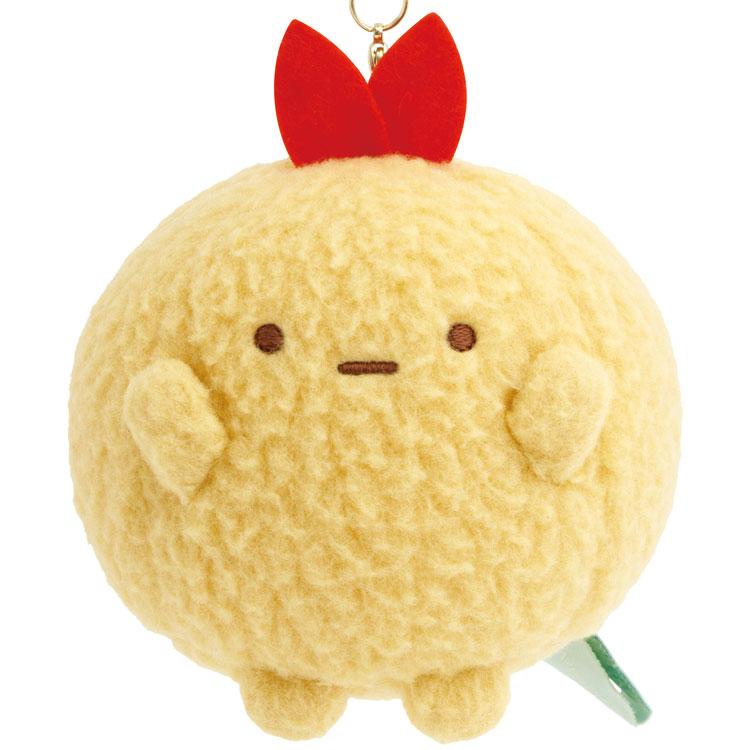 帽子付きまん丸ぬいぐるみ すみっコぐらし ぶらさげまんまるぬいぐるみ えびふらいのしっぽ