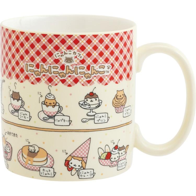 にゃんにゃんにゃんこ マグカップ 陶器 レンジOK : キャラクター雑貨