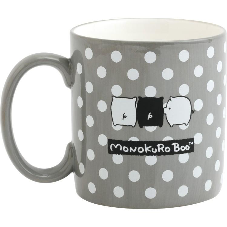 モノクロブー マグカップ 陶器 レンジOK : キャラクター雑貨 ラフラフ