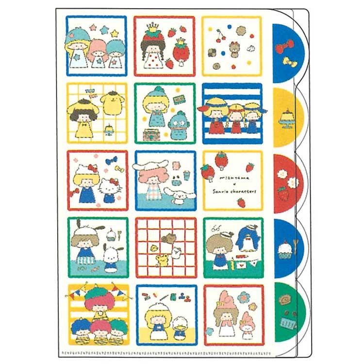 mizutama×サンリオキャラクターズ A4ダイカットクリアファイル5P