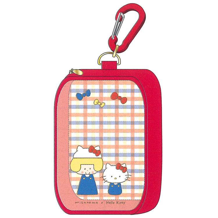 FEILER キティ　アネモネ　マルチケース mizutama×ハローキティ カラビナ付きマルチケース 047652 mizutama