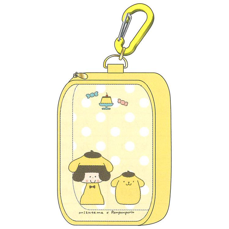 mizutama×ポムポムプリン カラビナ付きマルチケース 047669 mizutama