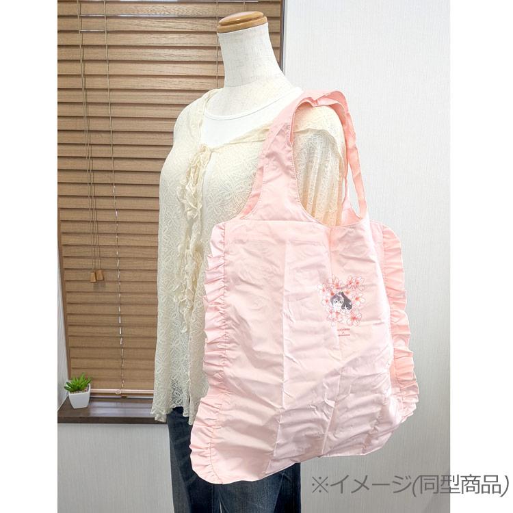 ss0904mofusand×日比谷花壇 エコバッグFrilly レッド 044125