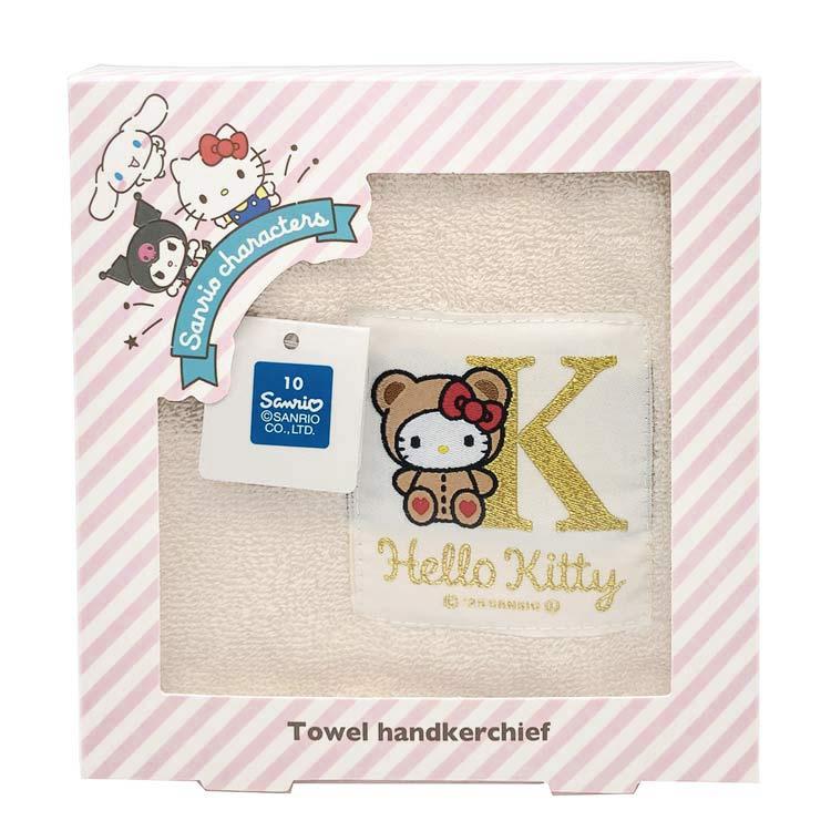 ハローキティ タオルハンカチ K 903738 イニシャル Hello Kitty