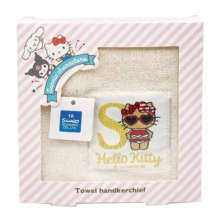 ハローキティ タオルハンカチ S 903752 イニシャル Hello Kitty