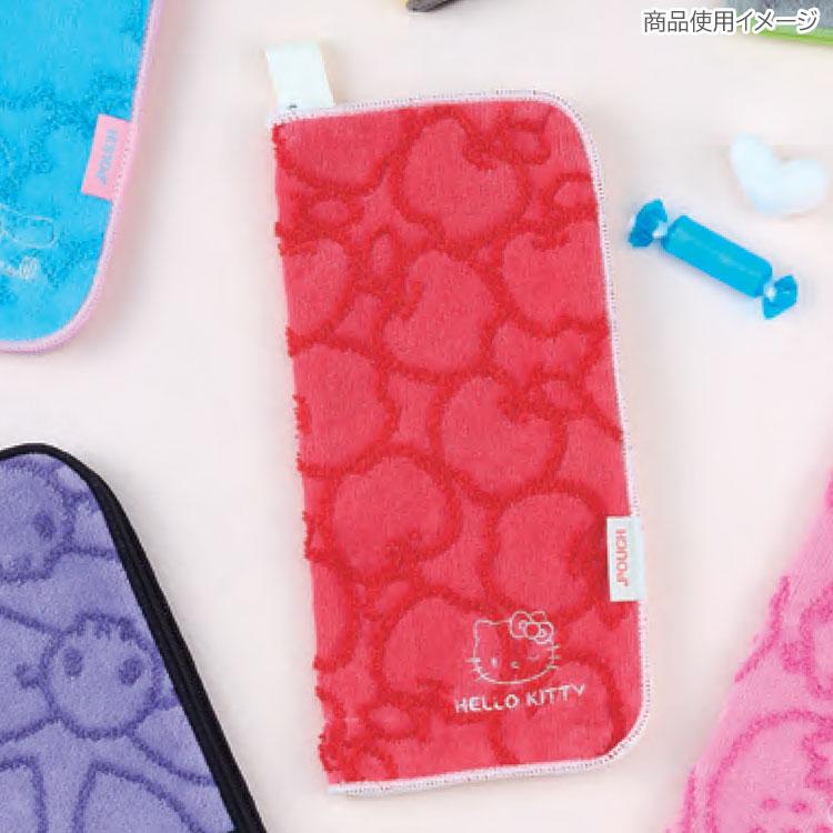ハローキティ どっとポーチ BF Basic .POUCH ファスナー付 タオル