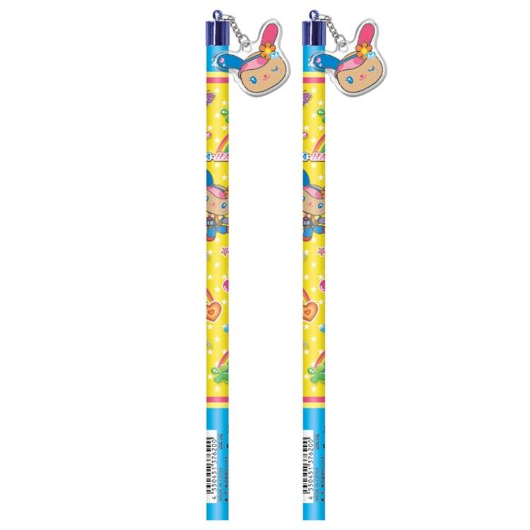 2本セット】ウサハナ アクリルチャーム付き鉛筆2B ポップギャル 376200
