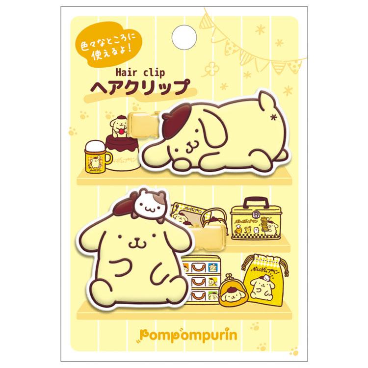ポムポムプリン ヘアクリップ ぎゅうぎゅう 378679 30周年 SANRIO