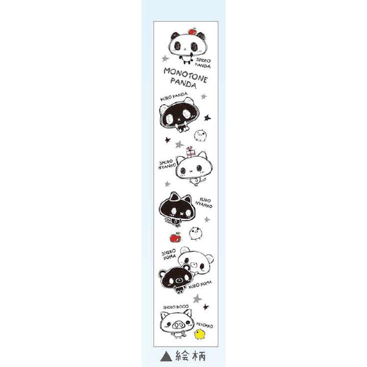 モノトーンパンダ マスコット付きえんぴつ型シャープ シャーペン ペン