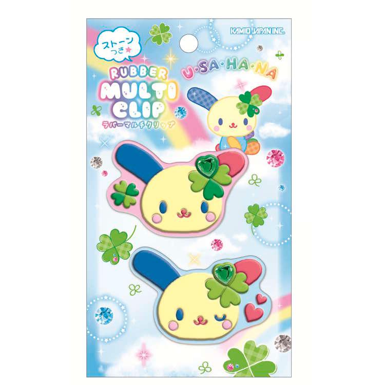 サンリオ ウサハナ シャカシャカマルチクリップ 前髪クリップ ウサハナ ストーン付きマルチクリップ Happy Clover Days クリップ