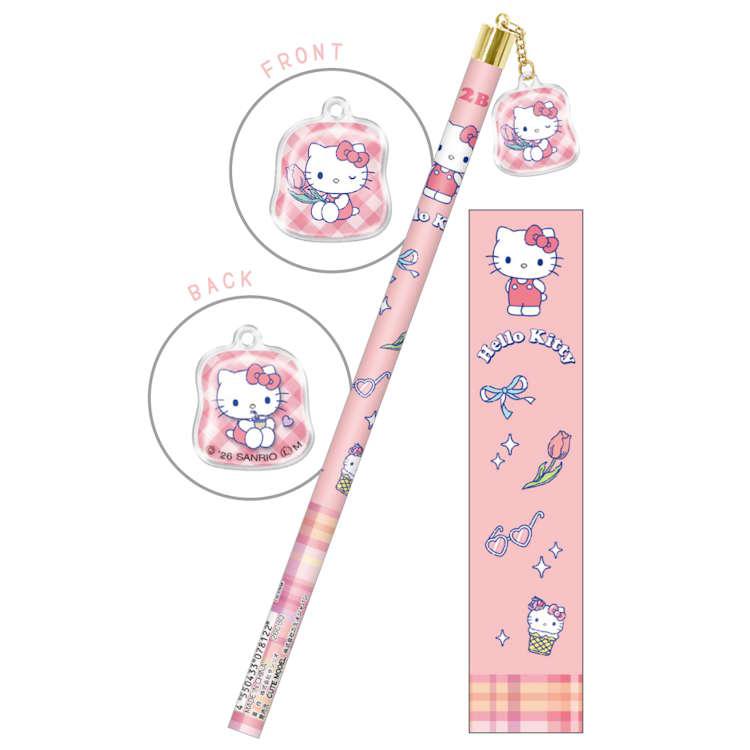2本セット ハローキティ ドロップチャームえんぴつ2B ワンダフル