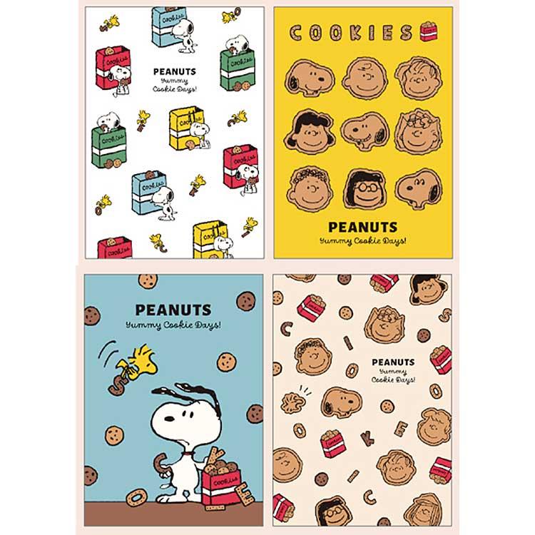 スヌーピー メモパッド シール付 水色 308270 Yummy Cookie Days