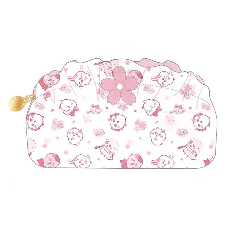 ちいかわ フリルペンケース サクラ ペンポーチ 筆箱 ふでばこ 小物入れ