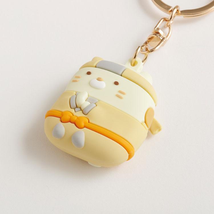 すみっコぐらし マスコットキーホルダー ねこ 忍者 イエロー ざっそう
