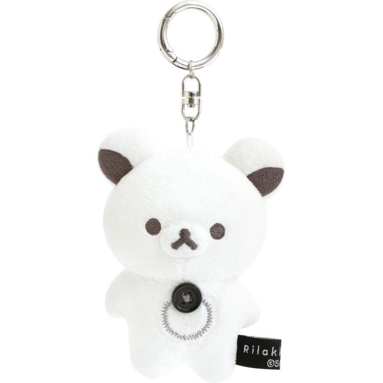 モノクロリラックマ　ぬいぐるみキーホルダー 5月上旬以降〜出荷】リラックマ ぶらさげぬいぐるみ コリラックマ