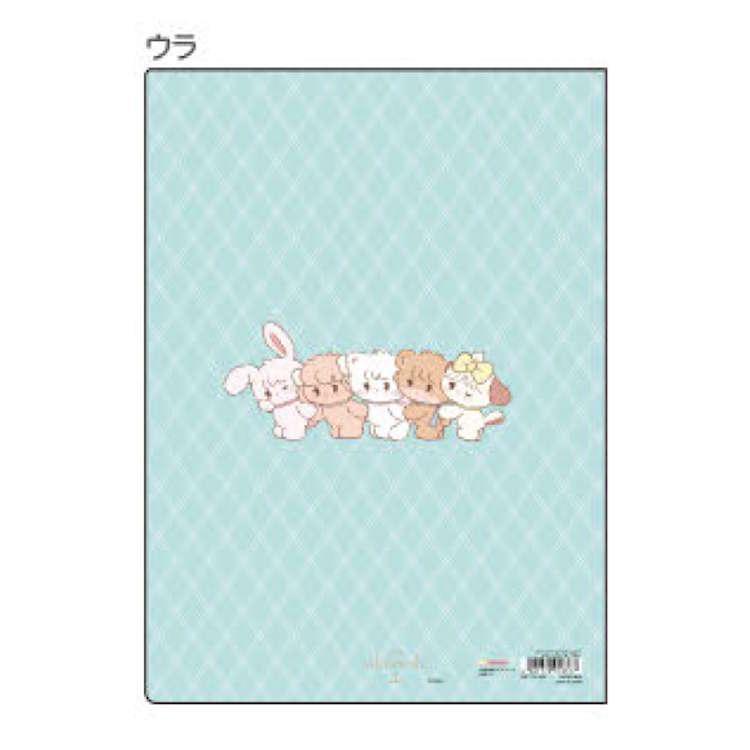 mikko illustrations ダイカットクリアファイル5P ミント 5ポケット