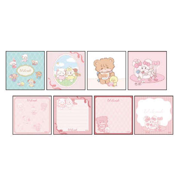 mikko illustrations スクエアメモ ミント めも メモ帳 メモ紙