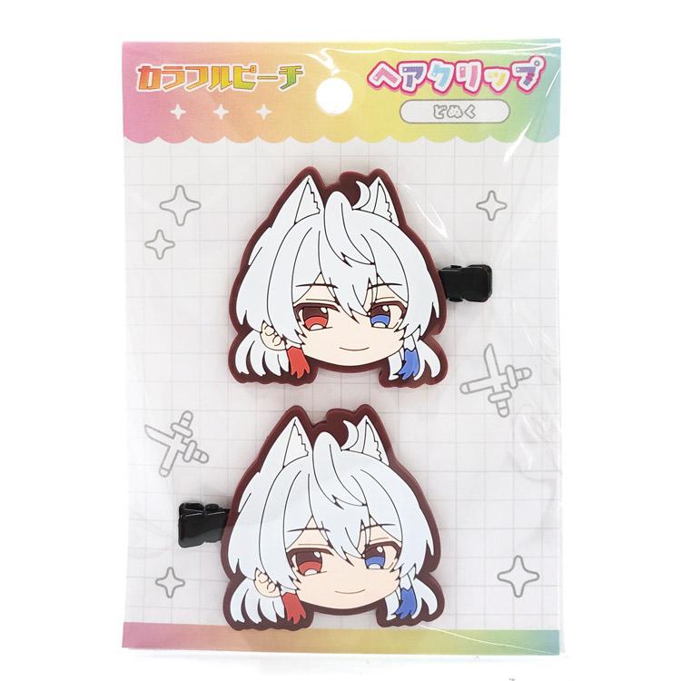 カラフルピーチ ヘアクリップ どぬく からぴちピクニック 前髪クリップ