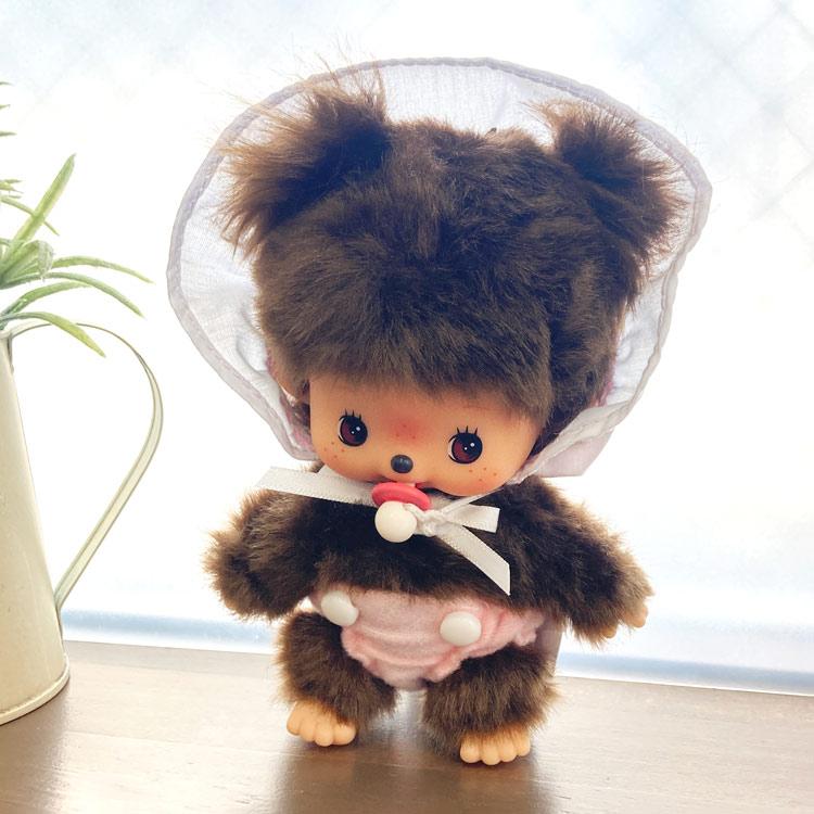 モンチッチ ぬいぐるみ S ベビチッチ 女の子 : キャラクター雑貨