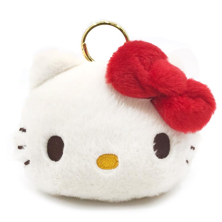 ハローキティ ぬいぐるみエコバッグ くすみレトロ フェイスダイカット