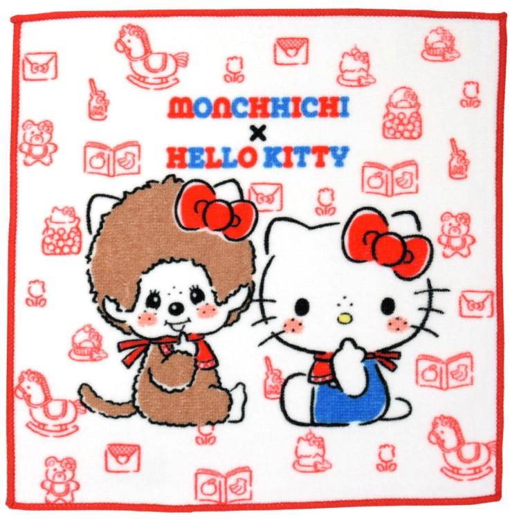 モンチッチ×ハローキティ ミニタオル 844158 : キャラクター雑貨