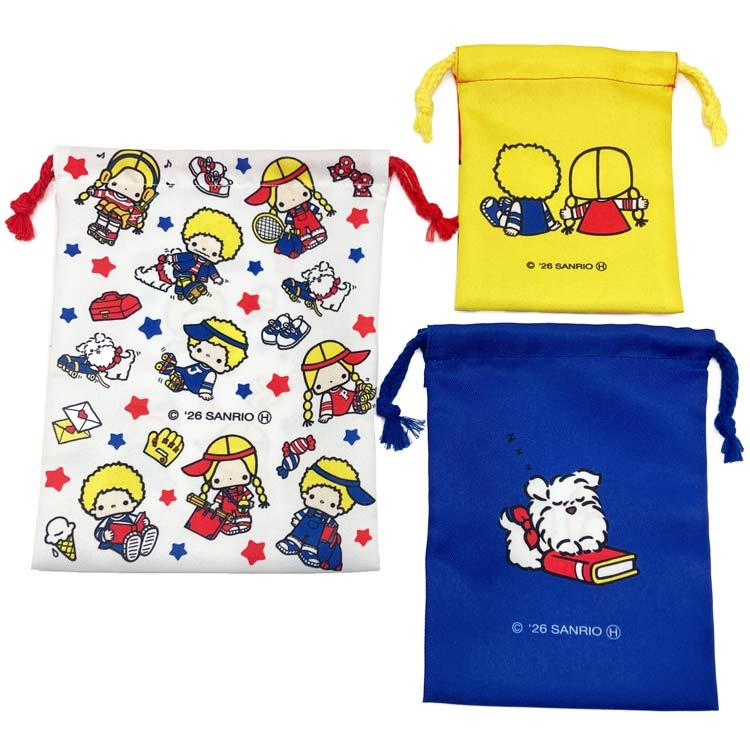 パティ&ジミー 3P巾着 338056 アクティブ SANRIO サンリオ
