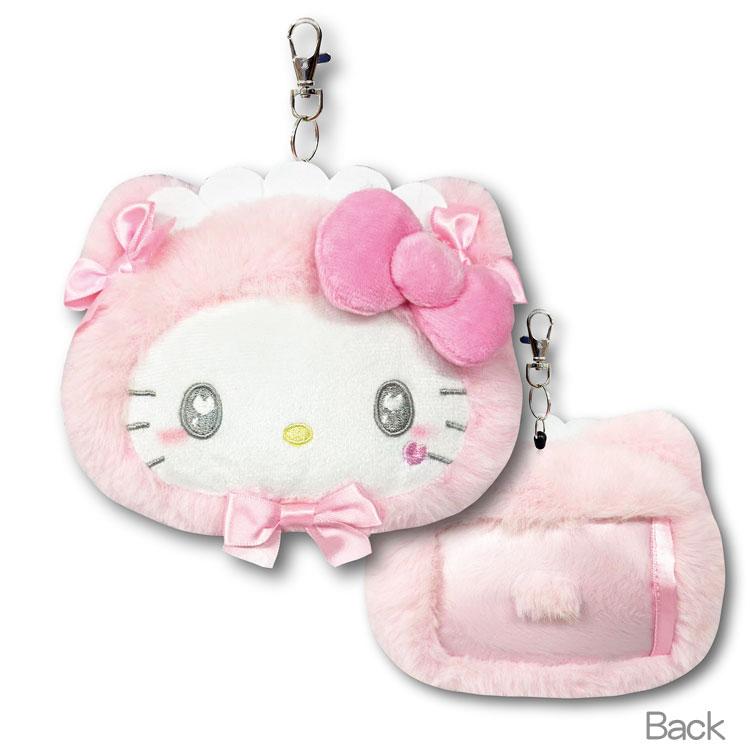 ハローキティ フェイスリールパスケース PK 168950 ねこねこメイド