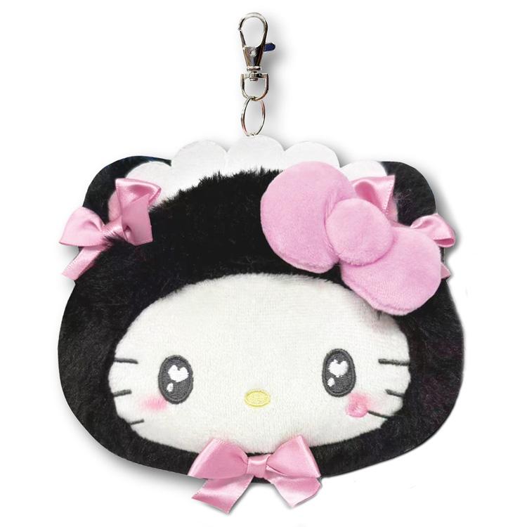 ハローキティ フェイスリールパスケース BK 168967 ねこねこメイド