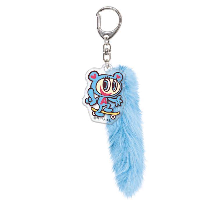 エンジェルブルー しっぽ付きキーホルダー ナカムラくん フワフワ