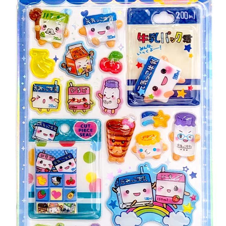 牛乳パック君 みにちゅあポップシール 414124 平成ファンシー