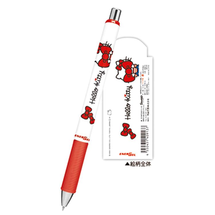 ハローキティ エナージェルボールペン 赤インク0.5mm リボン レッド