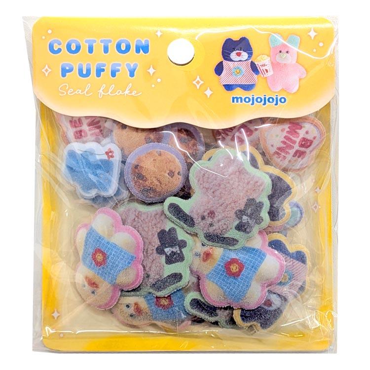 mojojojo*モジョジョジョ*コットンパフィーシール*2枚セット mojojojo コットンパフィーシールフレーク 実写2 413684 モジョ