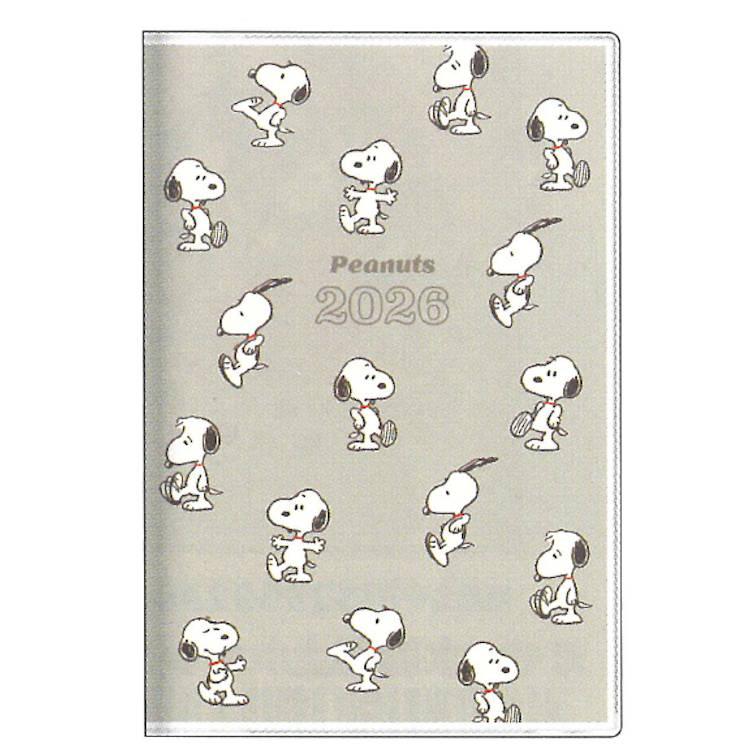 スヌーピー 手帳 2026年スケジュール帳 2025年10月始まり・月間 B7