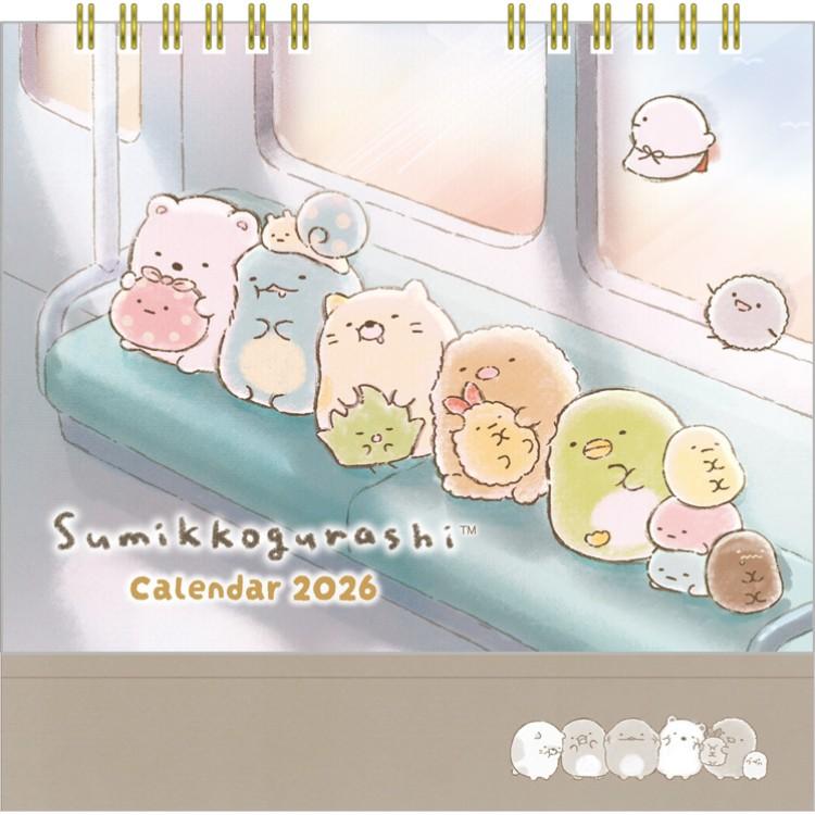8月下旬]すみっコぐらし 2026年カレンダー リング卓上 CD40601 デスク