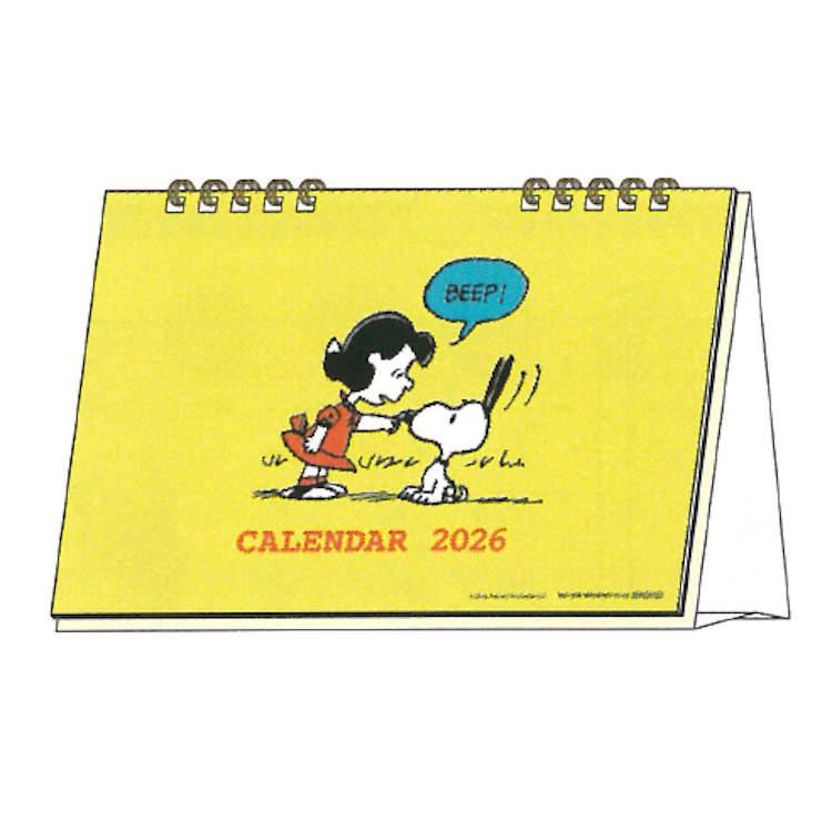 スヌーピー 2026年カレンダー デスクカレンダー 卓上 リング
