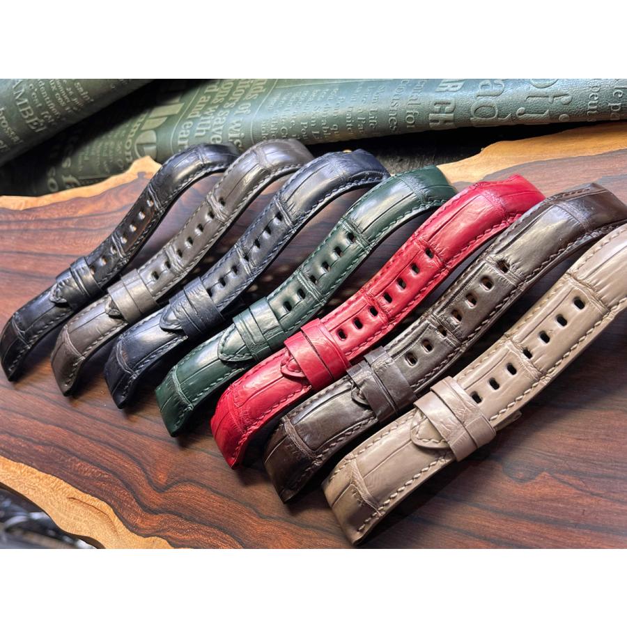 即納品！パネライ24mmプレミアムクロコ、純正尾錠用、撥水、チューブ付き！ | OFFICINE PANERAI