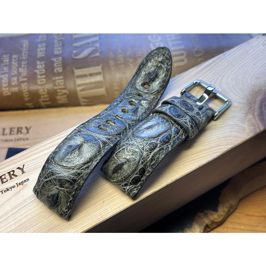 極上一点もの！24mm、クロコビンテージオリーブ、腹部玉トゲ、尾錠付き！ | OFFICINE PANERAI | 04