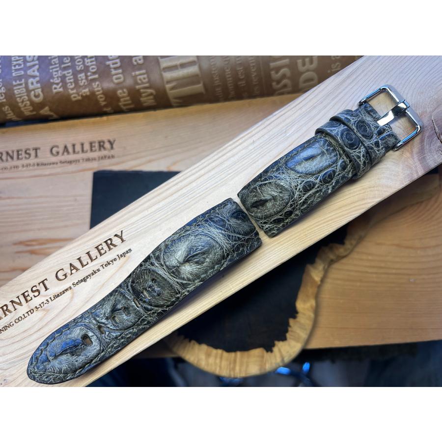 極上一点もの！24mm、クロコビンテージオリーブ、腹部玉トゲ、尾錠付き！ | OFFICINE PANERAI | 05