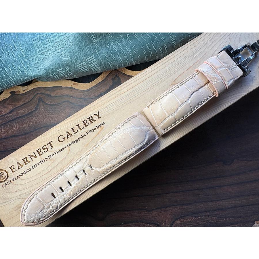 極上逸品！24mm生成りヌメクロコ、喉元ブラックジャック仕立て、Dバックル付き！ | OFFICINE PANERAI | 05