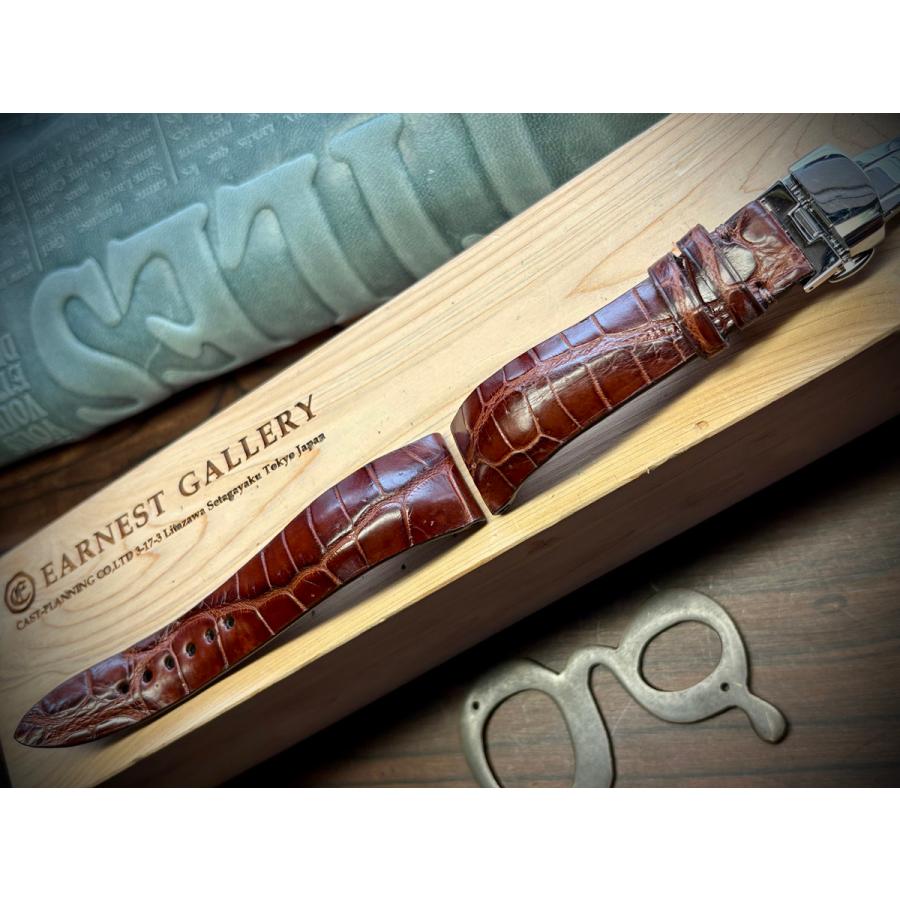 美品！20（19）mm、マットクロコアーモンドブラックジャック、Dバックル付き！ | ROLEX