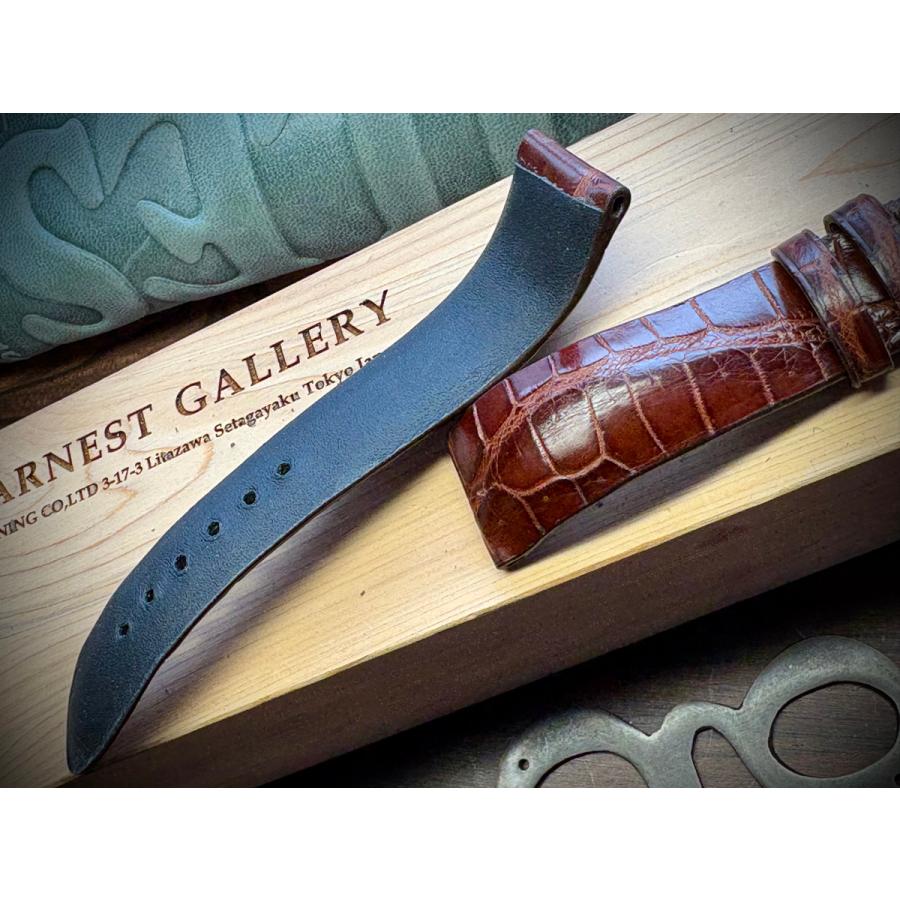 美品！20（19）mm、マットクロコアーモンドブラックジャック、Dバックル付き！ | ROLEX | 03