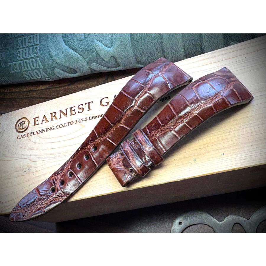 美品！20（19）mm、マットクロコアーモンドブラックジャック、Dバックル付き！ | ROLEX | 05