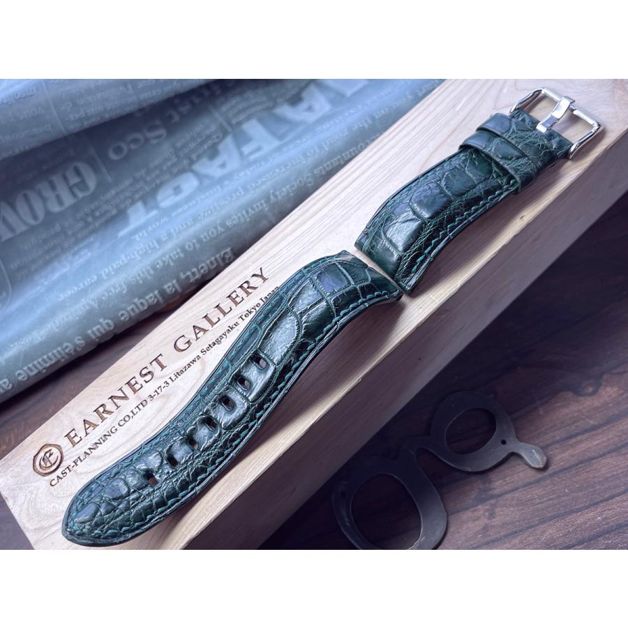 24ｍｍ、極上クロコダークグリーン、ブラックジャック仕立て！の画像