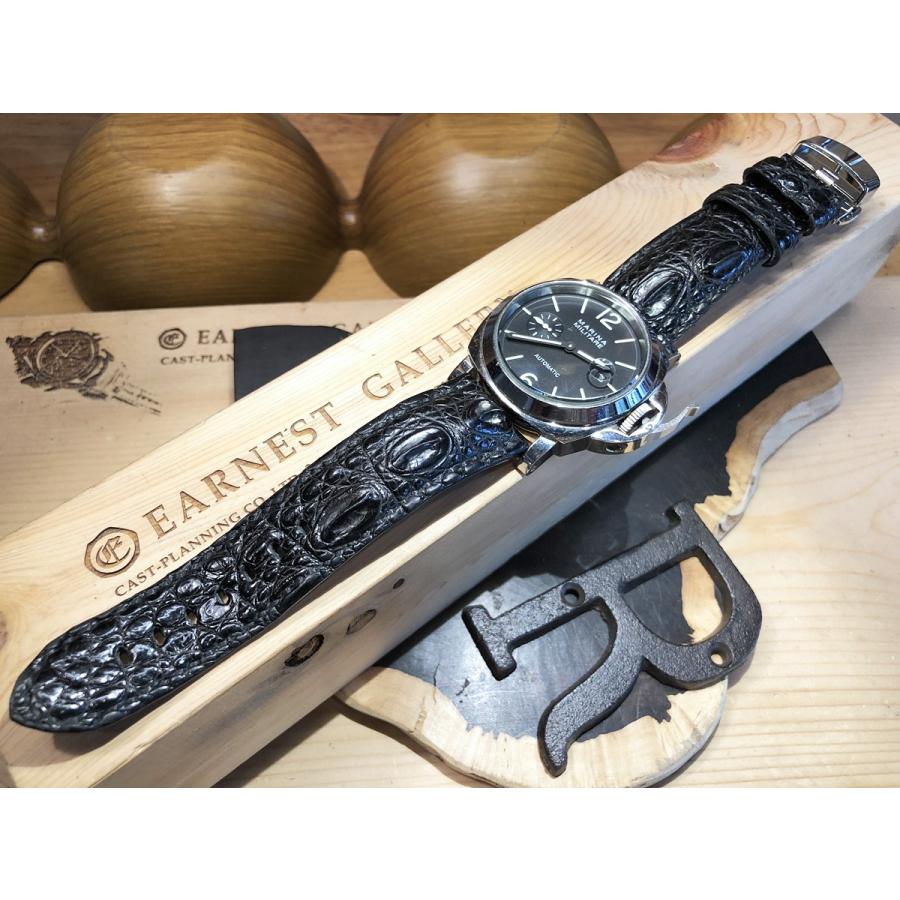 極上！一点物/SSクラス丸トゲ部位/24mmマットクロコ、ブラック