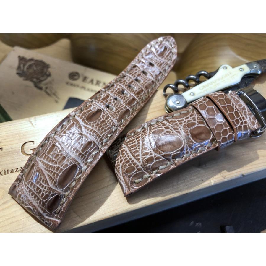 ハンドメイド パネライ など用 時計ベルト カーフレザー 20