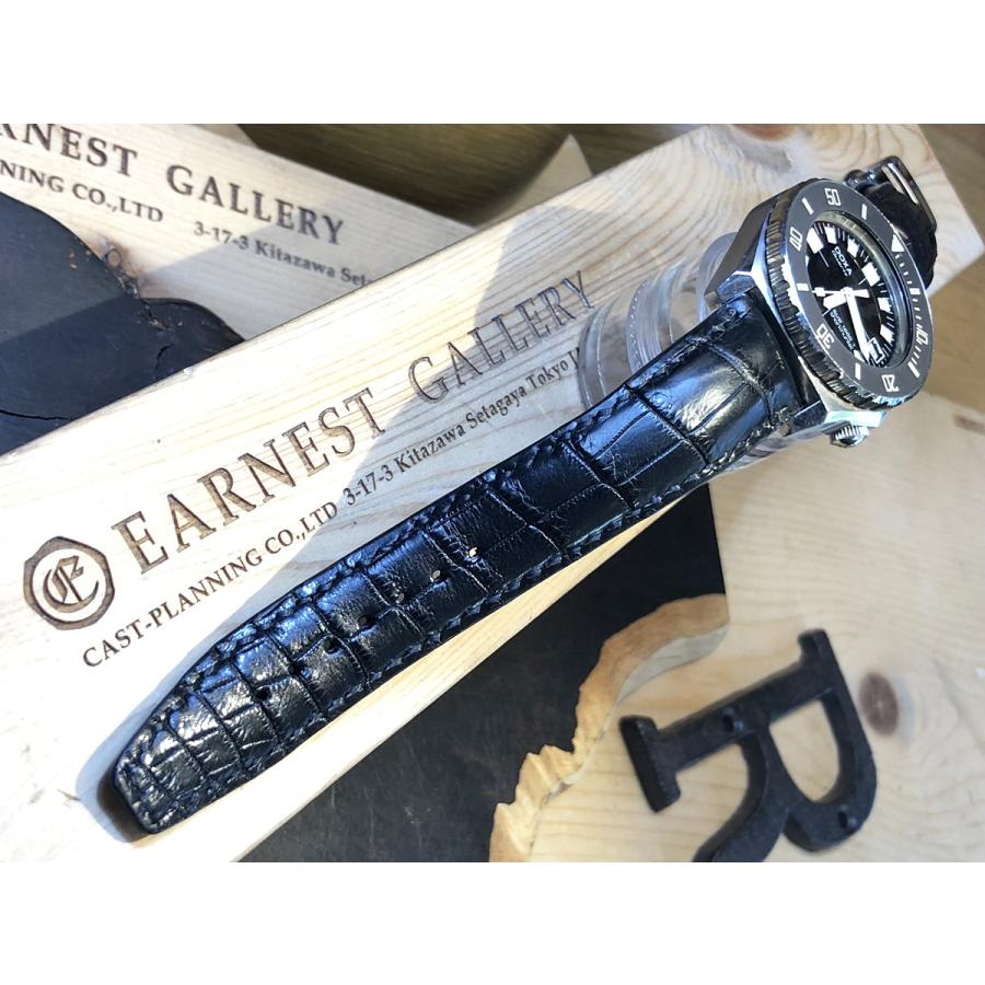 EARNEST ハンドメイド/スタンダードDバックル仕様/マットクロコ竹斑