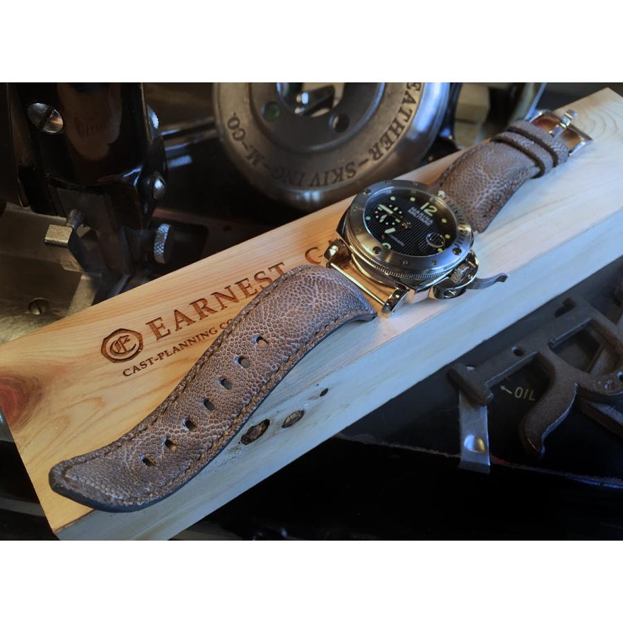 EARNEST /パネライ用、既成Dバックル付き/エレファント、選べる8色　22mm/24mmの画像