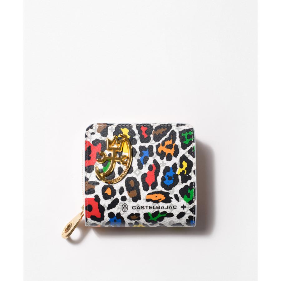 新品 CASTELBAJAC ラウンドファスナー 二つ折り財布 レオパール Ⓗ CASTELBAJAC カステルバジャック 新作 2つ折り ラウンド