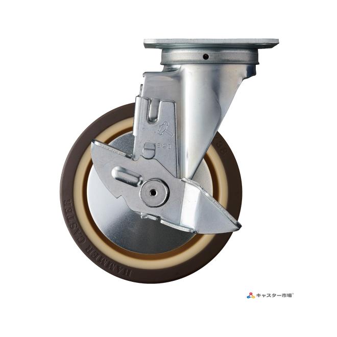 413S-UB150 ハンマーキャスター 自在ストッパー付 :413S-UB150