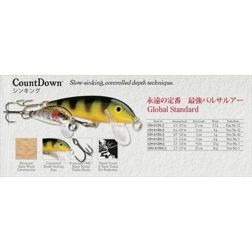 Rapala Countdown CD-7 ルアー 6個セットレッドヘッド
